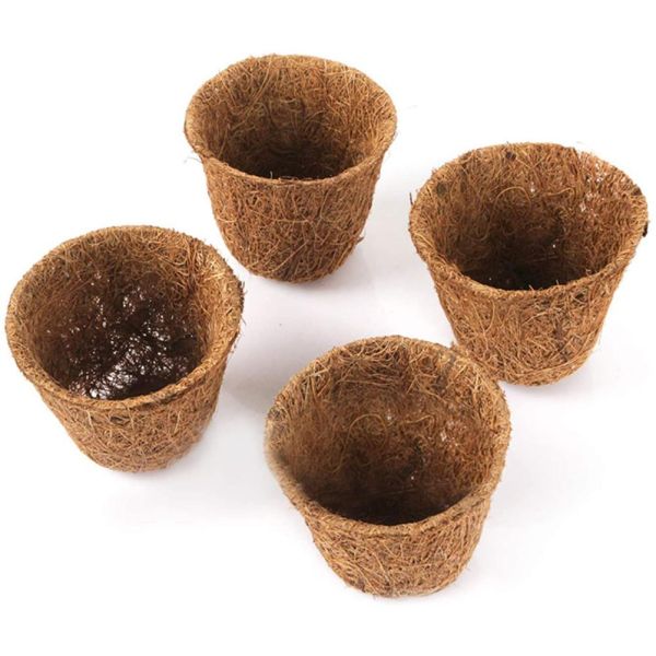 Кокосовий горщик для кімнатних рослин d 8 см