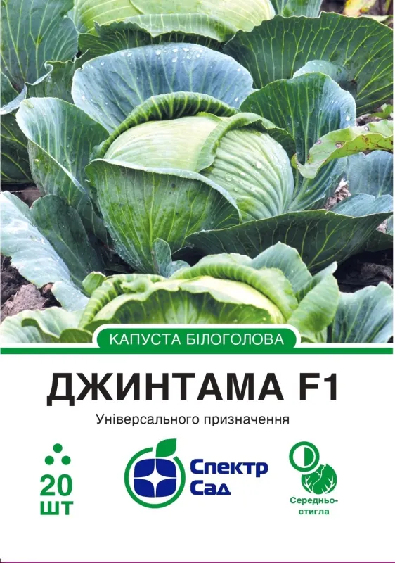 Білоголова капуста Джинтама F1, 20 шт