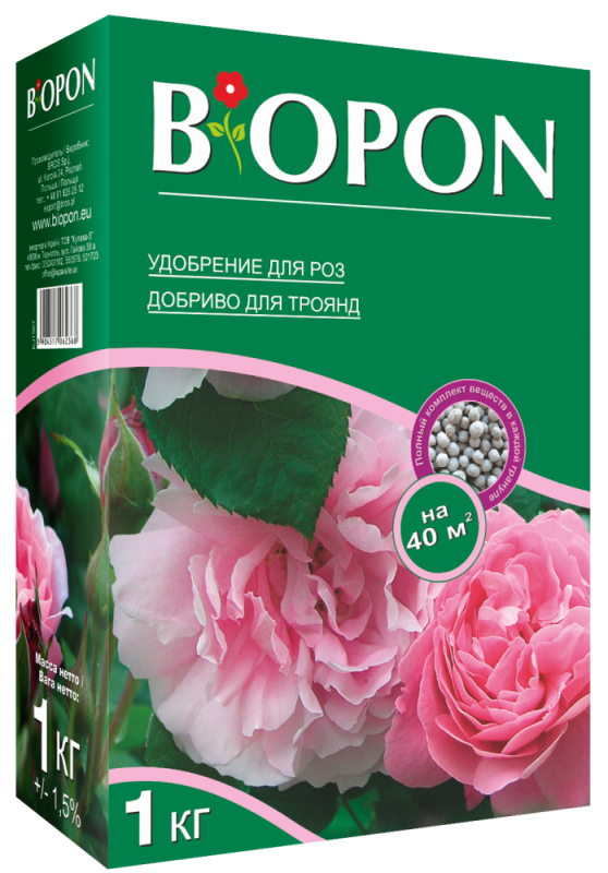 Добриво Біопон (Biopon) гранульоване для троянд 1 кг