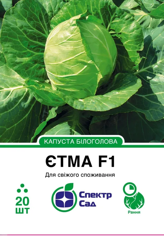 Білоголова капуста Єтма F1, 20 шт