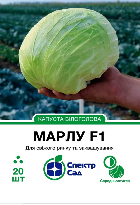 Білоголова капуста Марлу F1, 20 шт